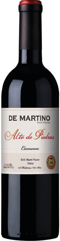De Martino Alto de Piedras Carmenere 2022 Front Bottle Shot