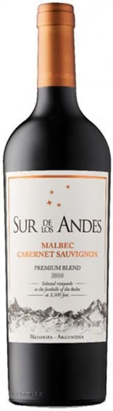 Sur de los Andes Malbec-Cabernet Sauvignon Premium Blend 2019 Front Bottle Shot