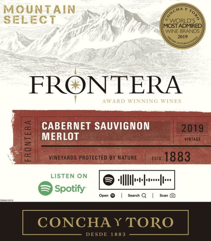 Frontera Concha y Toro Cabernet Sauvignon -Merlot 2019 Front Label