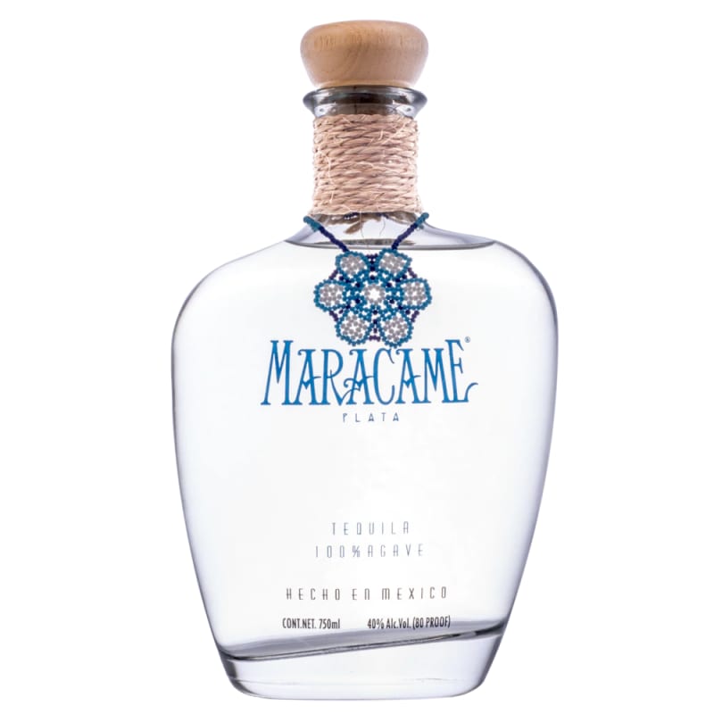 Maracame Plata Tequila Front Bottle Shot