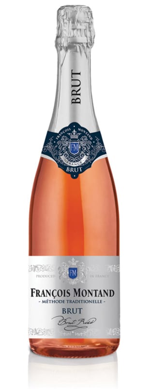 Francois Montand Brut Rose Front Bottle Shot