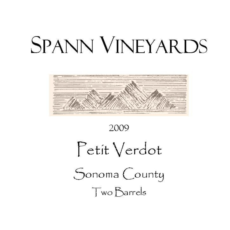 Spann Vineyards Petit Verdot 2009 Front Label