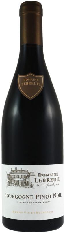 Domaine Lebreuil Bourgogne Pinot Noir 2021 Front Bottle Shot