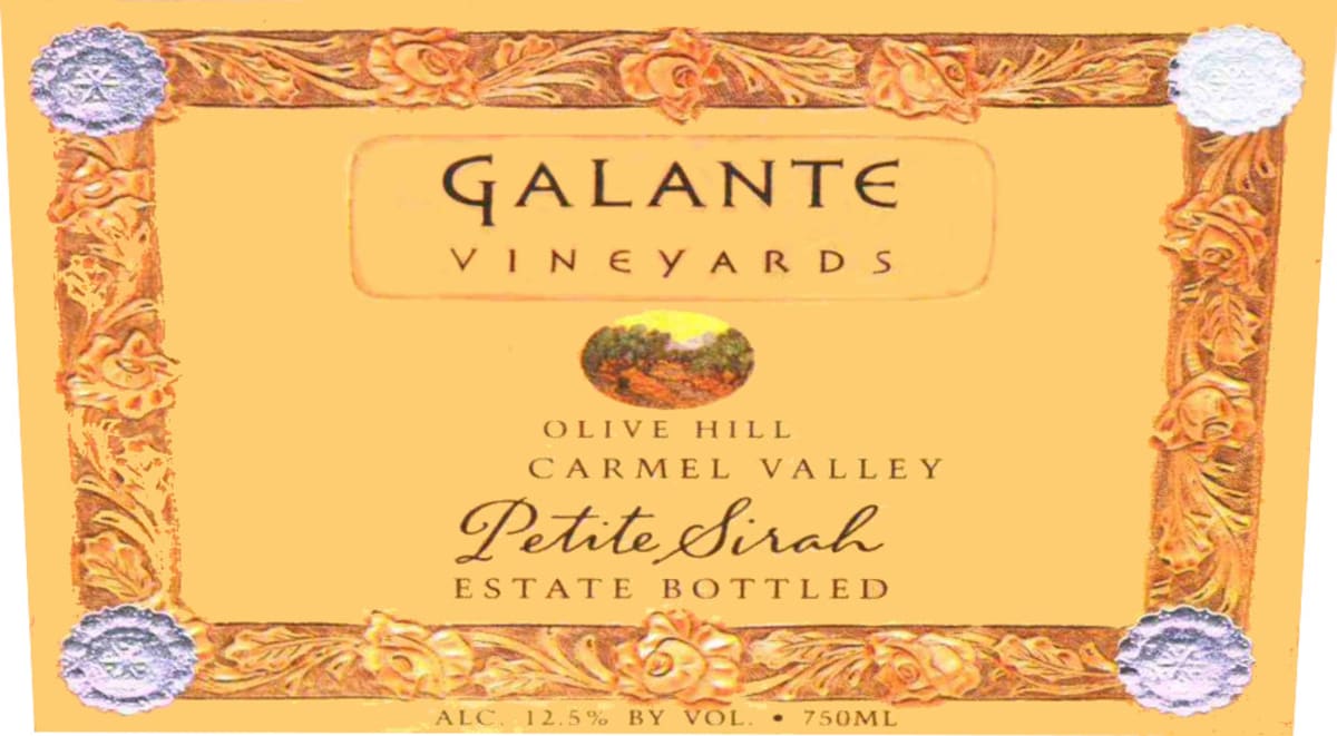 Galante Vineyards Olive Hill Petite Sirah 2014 Front Label