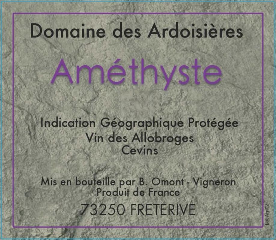 Maison des Ardoisieres Cuvee Amethyste Rouge 2017 Front Label