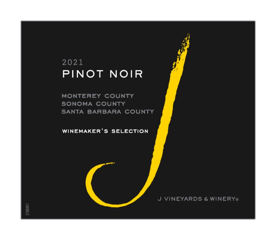 J Vineyards California Pinot Noir (375ML half-bottle) 2021 Front Label