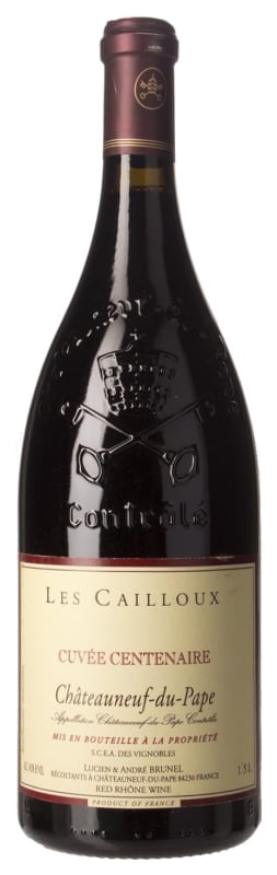 Andre Brunel Chateauneuf-du-Pape Les Cailloux Cuvee Centenaire 1998 Front Bottle Shot