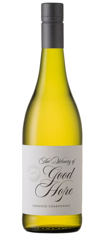 The Winery of Good Hope Unoaked Chardonnay 2023 Front Bottle Shot