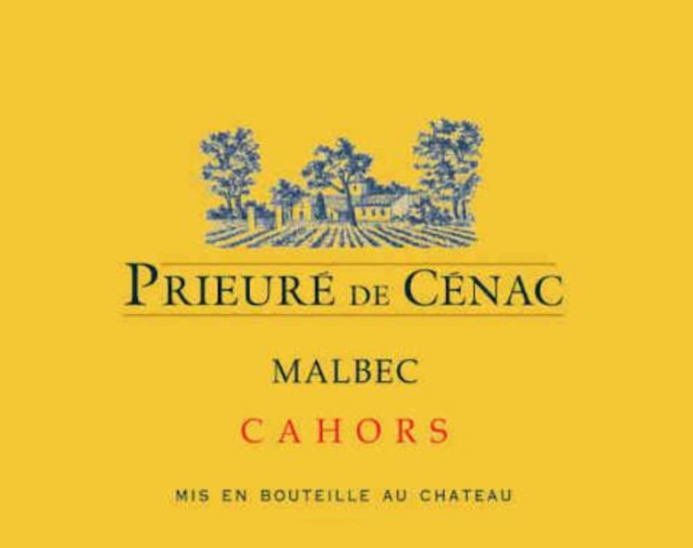 Chateau Saint Didier Parnac Prieure de Cenac Cahors Malbec 2019 Front Label