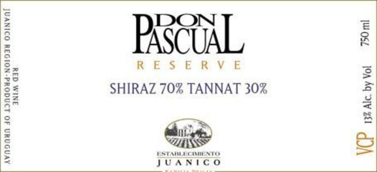 Don Pascual Reserve Shiraz Tannat 2015 Front Label