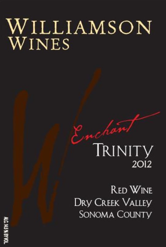 Williamson Wines Enchant Trinity Grenache Shiraz Mouverde 2012 Front Label