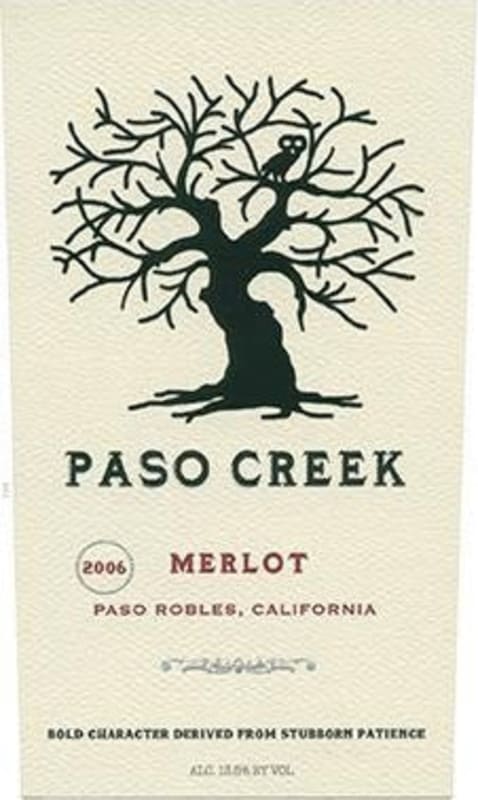 Paso Creek Merlot 2006 Front Label