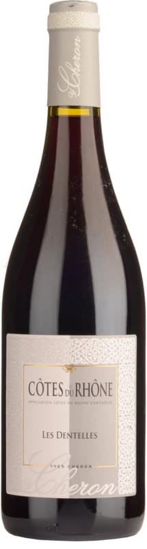 Vignobles Yves Cheron Cotes du Rhone Les Dentelles 2020 Front Bottle Shot