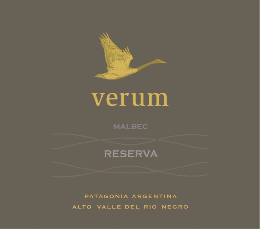 Verum Verum Reserva Malbec 2016 Front Label