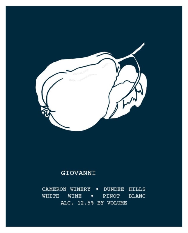 Cameron Winery Giovanni Pinot Bianc 2016 Front Label