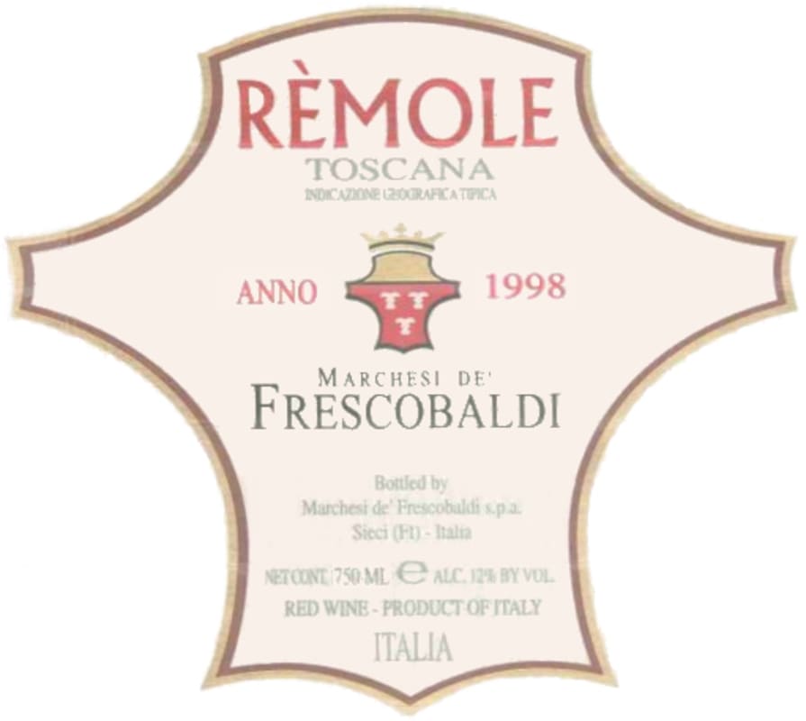 Frescobaldi Remole 1998 Front Label