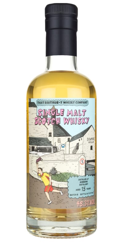 That Boutique-y Whisky Company 15 Year Bowmore Distillery Single Malt Scotch Whisky (375ML half-bottle) Front Bottle Shot