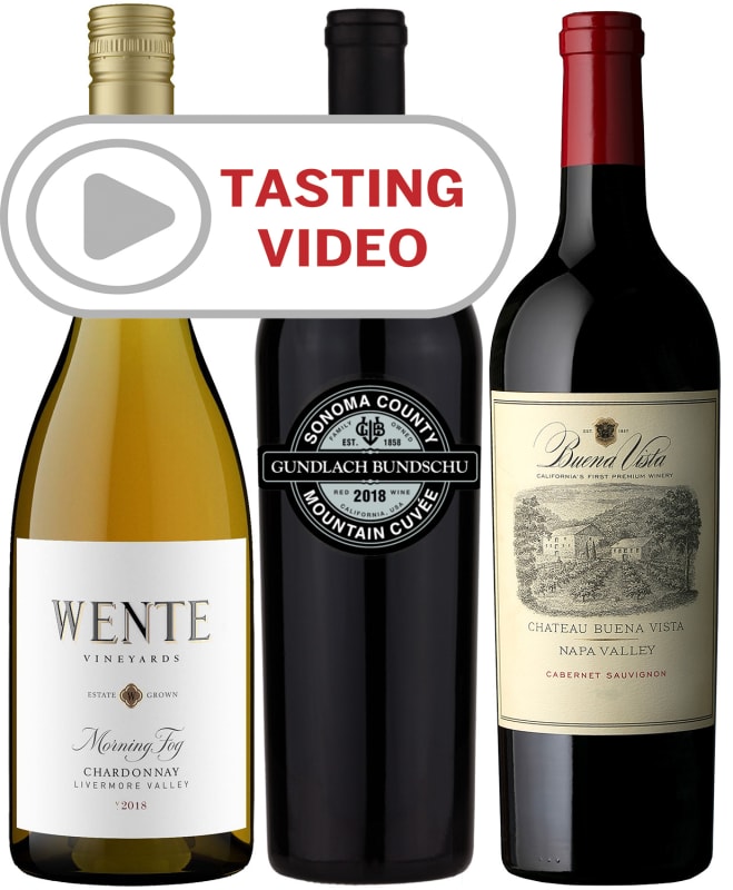 Pioneers of California Wine Trio with Tasting Video Gift Product Image