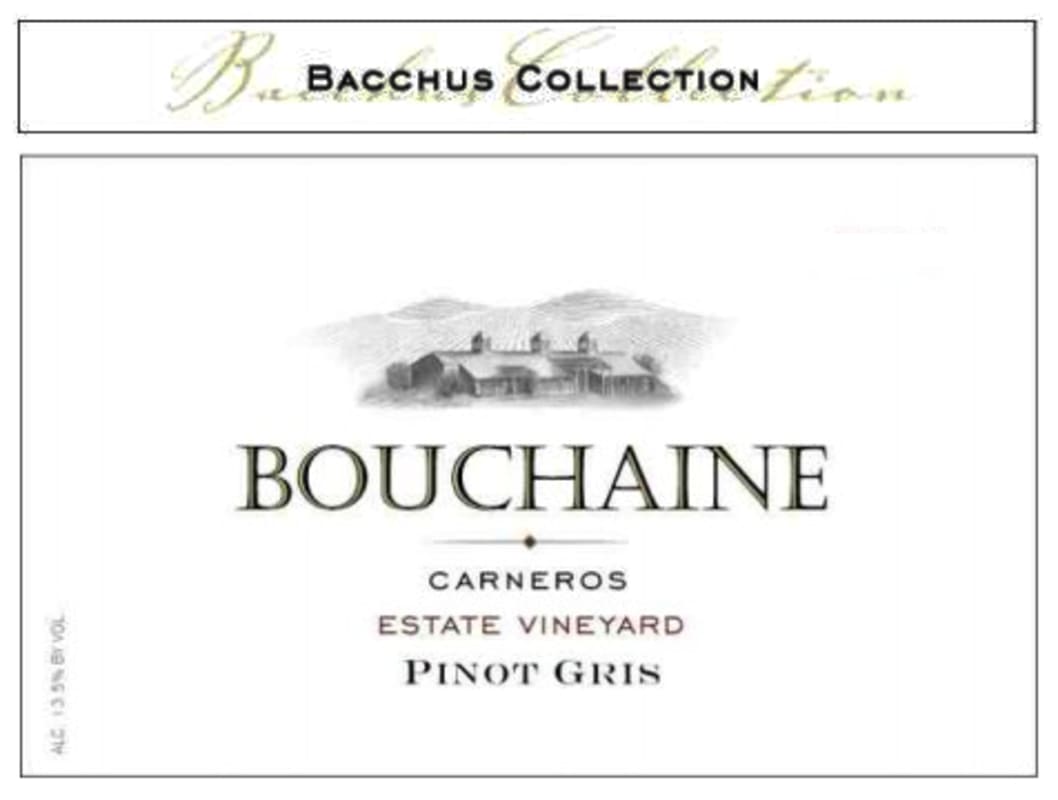 Bouchaine Bacchus Collection Pinot Gris 2014 Front Label