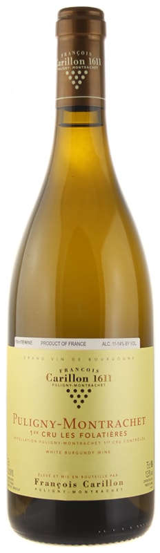 Francois Carillon Puligny-Montrachet Les Folatieres Premier Cru 2017 Front Bottle Shot