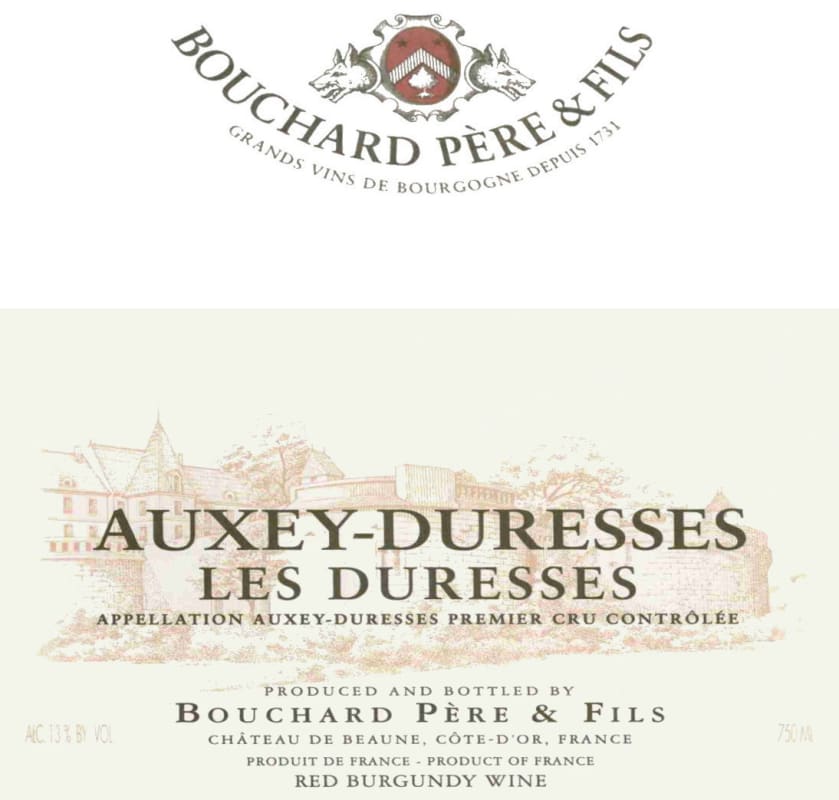 Bouchard Pere & Fils Auxey-Duresses Les Duresses Premier Cru 2001 Front Label