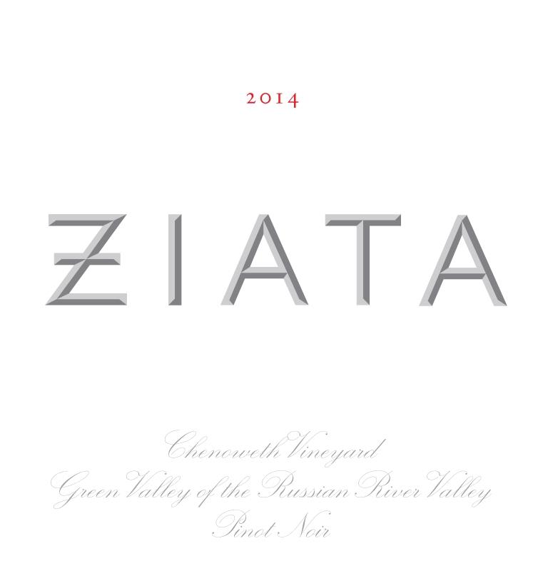 Ziata Chenoweth Vineyard Pinot Noir 2014 Front Label