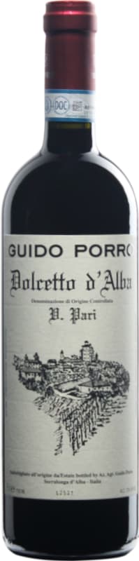Guido Porro V. Pari Dolcetto d'Alba 2022 Front Bottle Shot