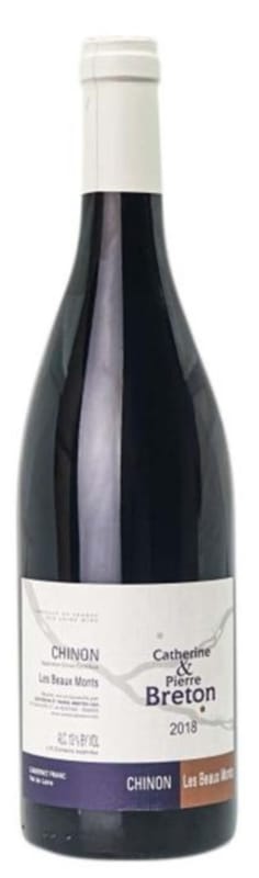 Catherine & Pierre Breton Les Beaux Monts Chinon 2018 Front Bottle Shot