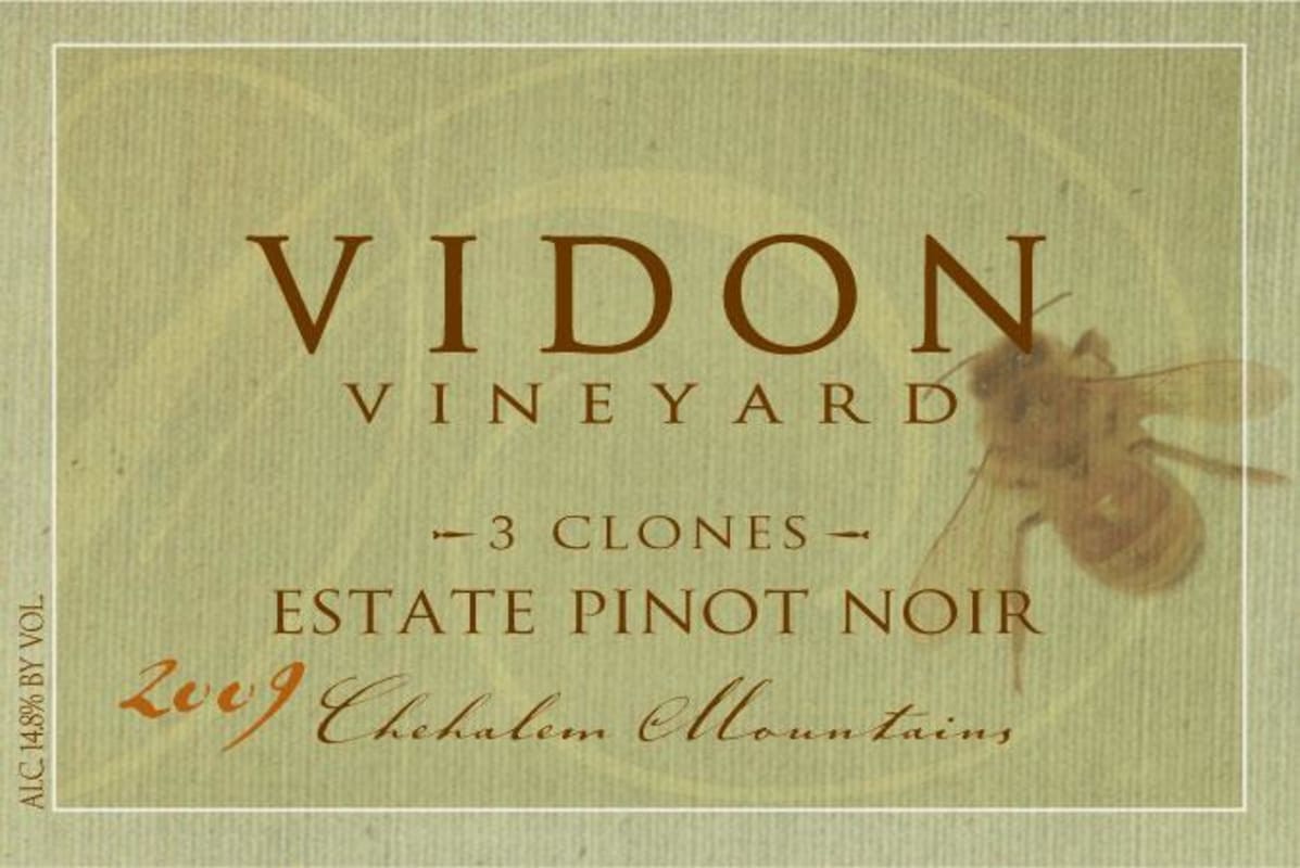 Vidon Vineyard 3 Clones Pinot Noir 2009 Front Label