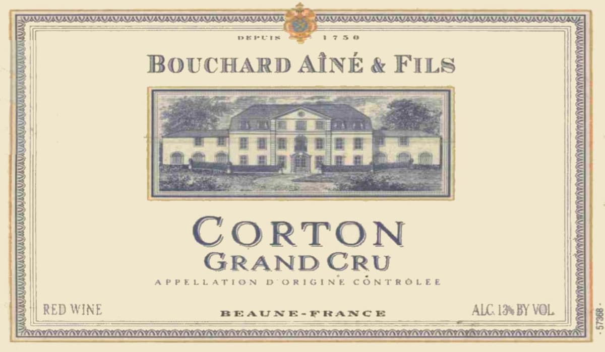 Bouchard Aine & Fils Corton Grand Cru 1998 Front Label