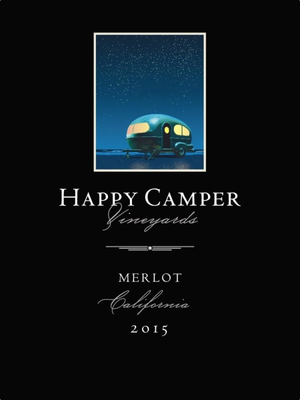 Happy Camper Merlot 2015 Front Label