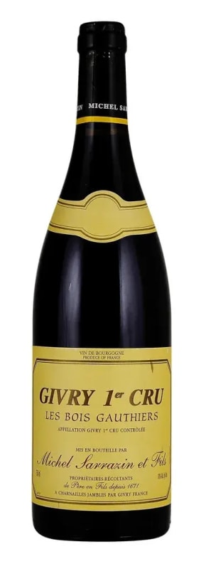 Domaine Sarrazin Givry Les Bois Gauthiers Premier Cru Rouge 2023 Front Bottle Shot