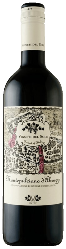 Vigneti del Sole Montepulciano d'Abruzzo 2021 Front Bottle Shot