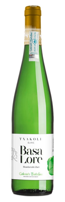 Basa Lore Txakoli Hondarrabi Zuri 2022 Front Bottle Shot