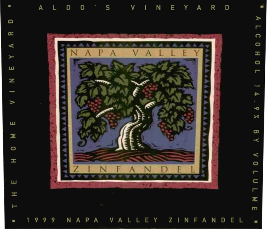 Robert Biale Vineyards Aldo's Vineyard Zinfandel 1999 Front Label