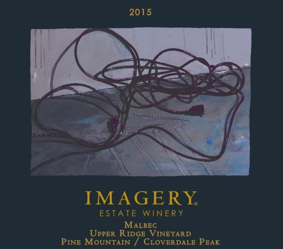 Imagery Estate Winery Malbec 2015 Front Label