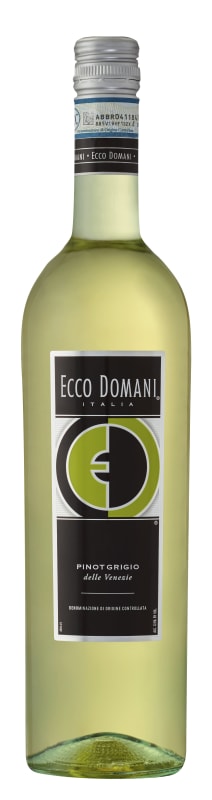 Ecco Domani Pinot Grigio 2019 Front Bottle Shot