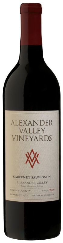 Alexander Valley Vineyards Cabernet Sauvignon 2016 Front Bottle Shot