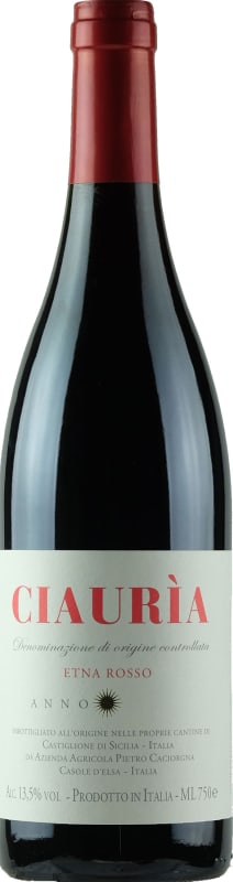 Pietro Caciorgna Ciauria Etna Rosso 2019 Front Bottle Shot