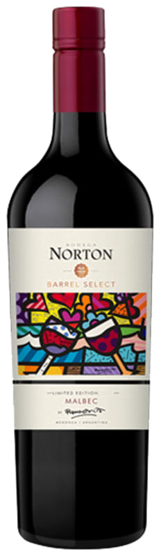 Bodega Norton Britto Artist Label Barrel Select Malbec 2015 Front Bottle Shot