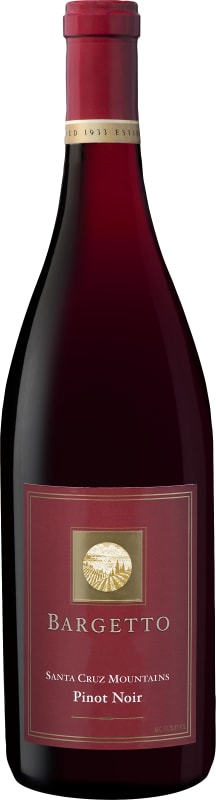 Bargetto Santa Cruz Mountains Pinot Noir 2020 Front Bottle Shot