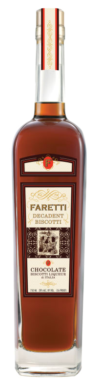 Faretti Chocolate Biscotti Liqueur Front Bottle Shot