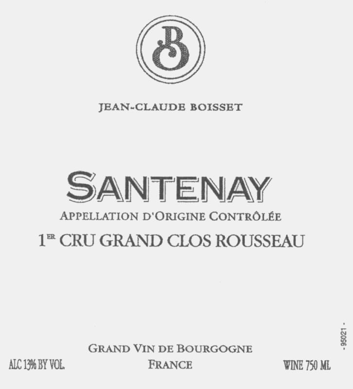 Jean-Claude Boisset Santenay Grand Clos Rousseau Premier Cru 2004 Front Label