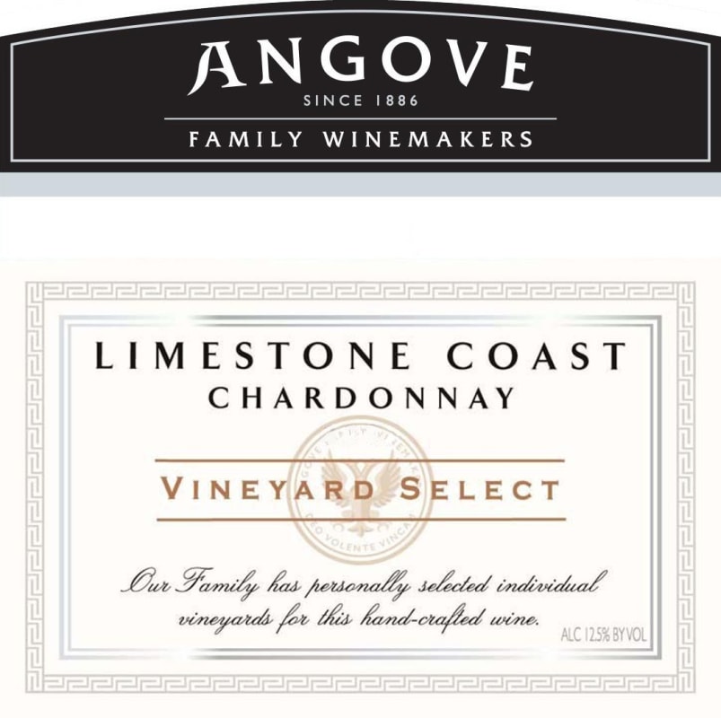 Angove Family Winemakers Limestone Coast Vineyard Select Chardonnay 2016 Front Label