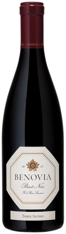 Benovia Three Sisters Pinot Noir 2018 Front Bottle Shot