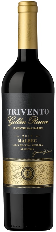 Trivento Golden Reserve Malbec 2019 Front Bottle Shot