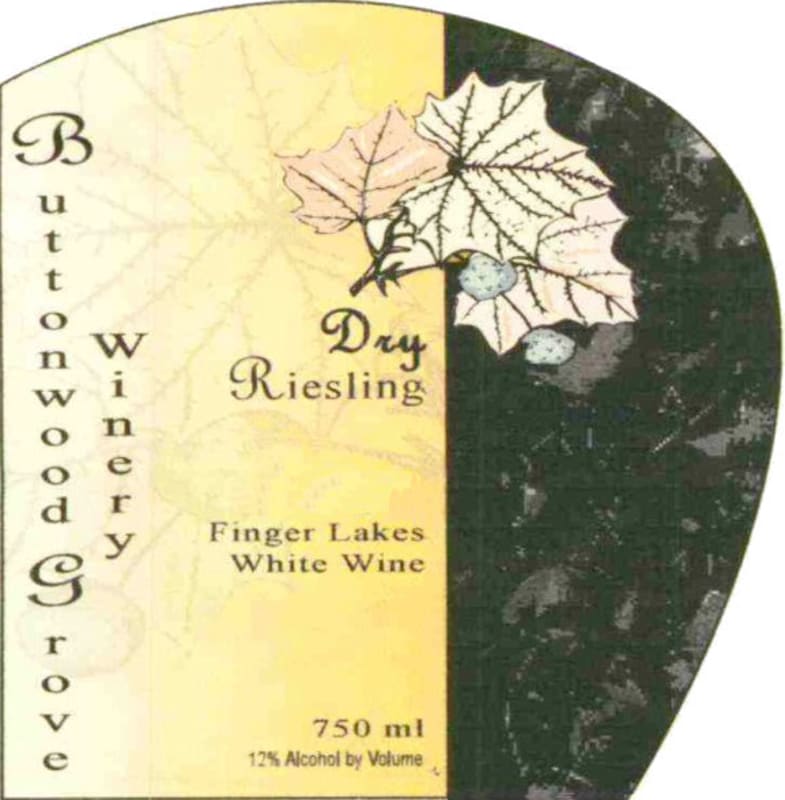 Buttonwood Grove Winery Dry Riesling 2014 Front Label