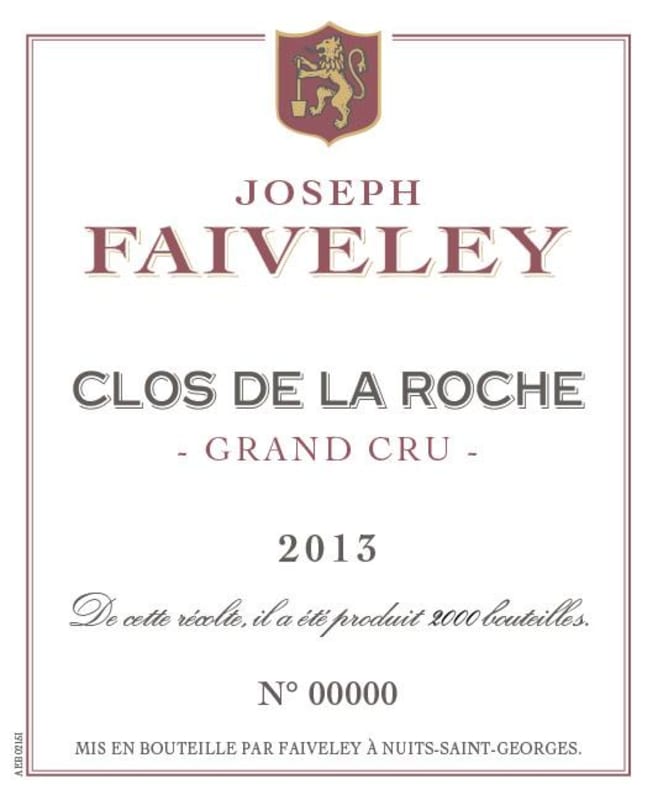 Faiveley Clos de la Roche Grand Cru 2013 Front Label