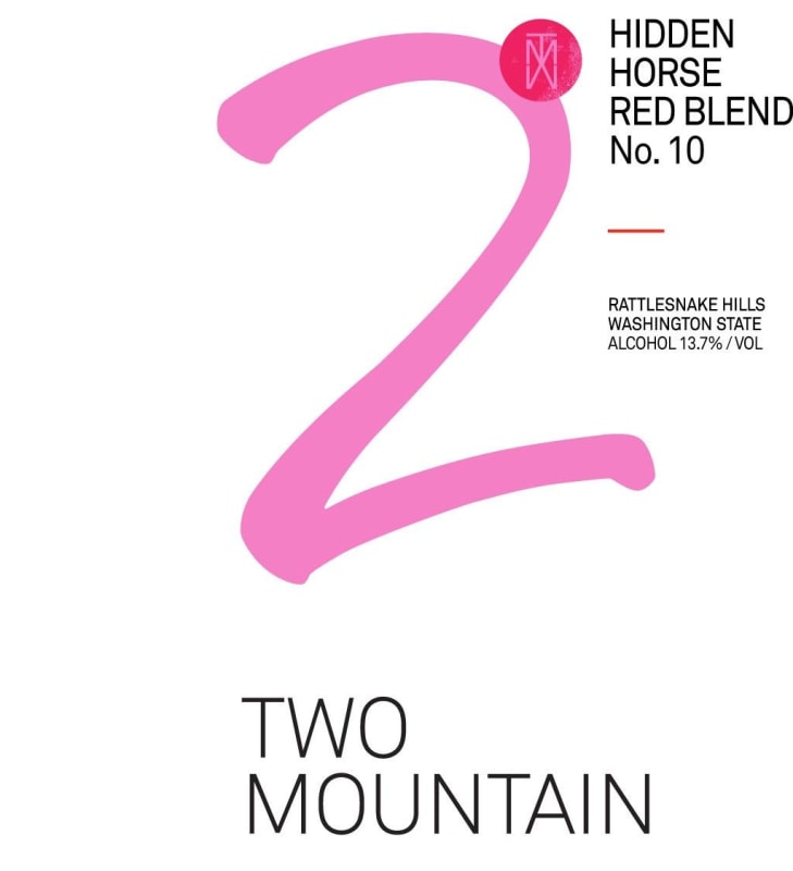 Two Mountain Winery Hidden Horse Red Table Wine 2010 Front Label