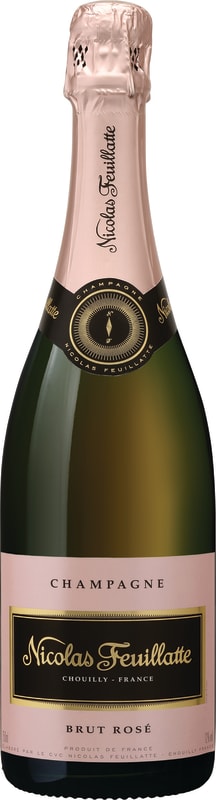 Nicolas Feuillatte Brut Rose Front Bottle Shot